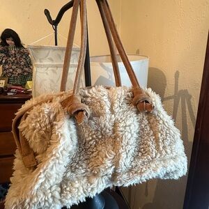 Anthropologie fluffy bag